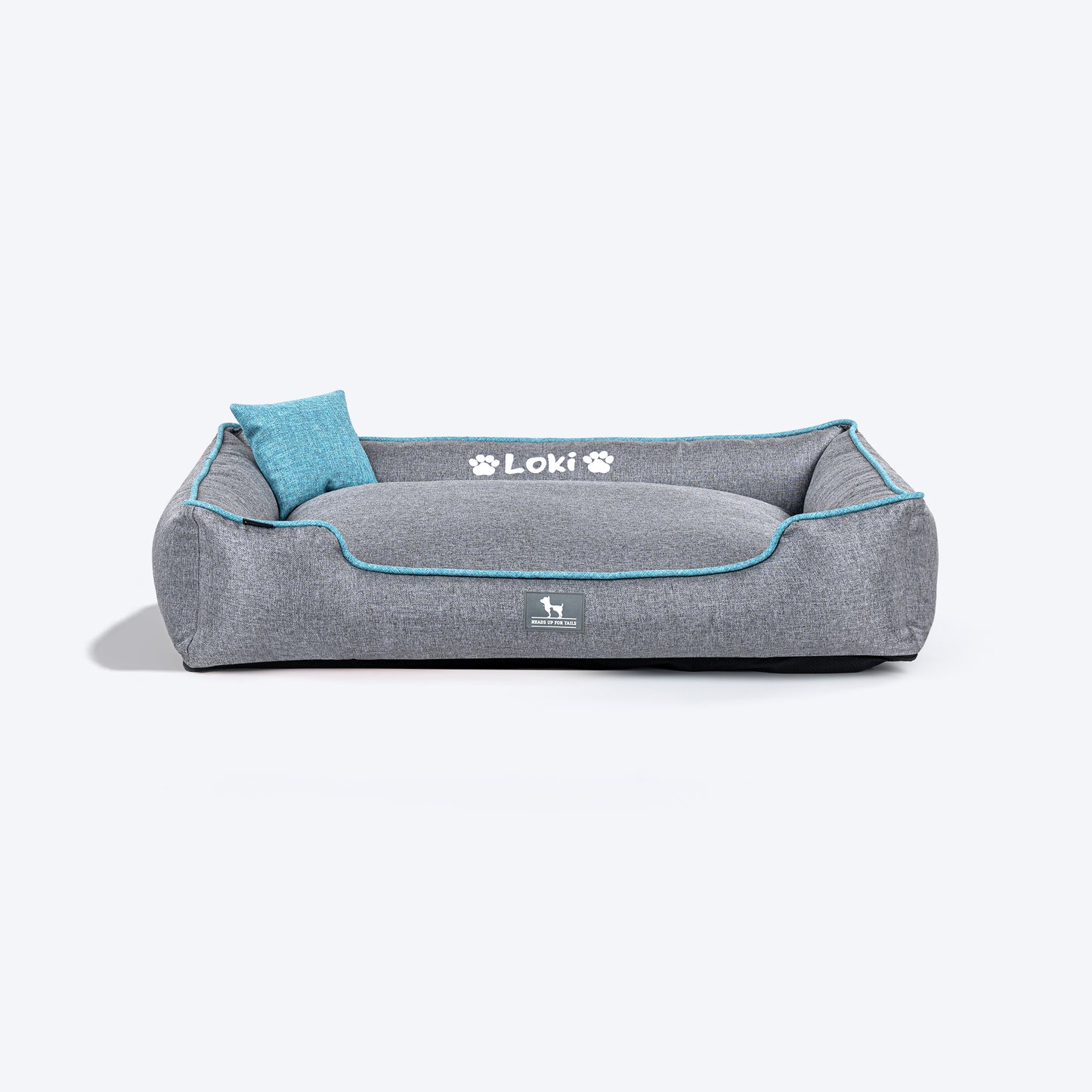 HUFT Personalised Nap Now Lounger Bed For Dog - Aqua Blue