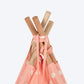 HUFT Personalised Polka Paws Teepee Tent Bed For Dog & Cat - Peach - Heads Up For Tails