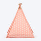 HUFT Personalised Polka Paws Teepee Tent Bed For Dog & Cat - Peach - Heads Up For Tails