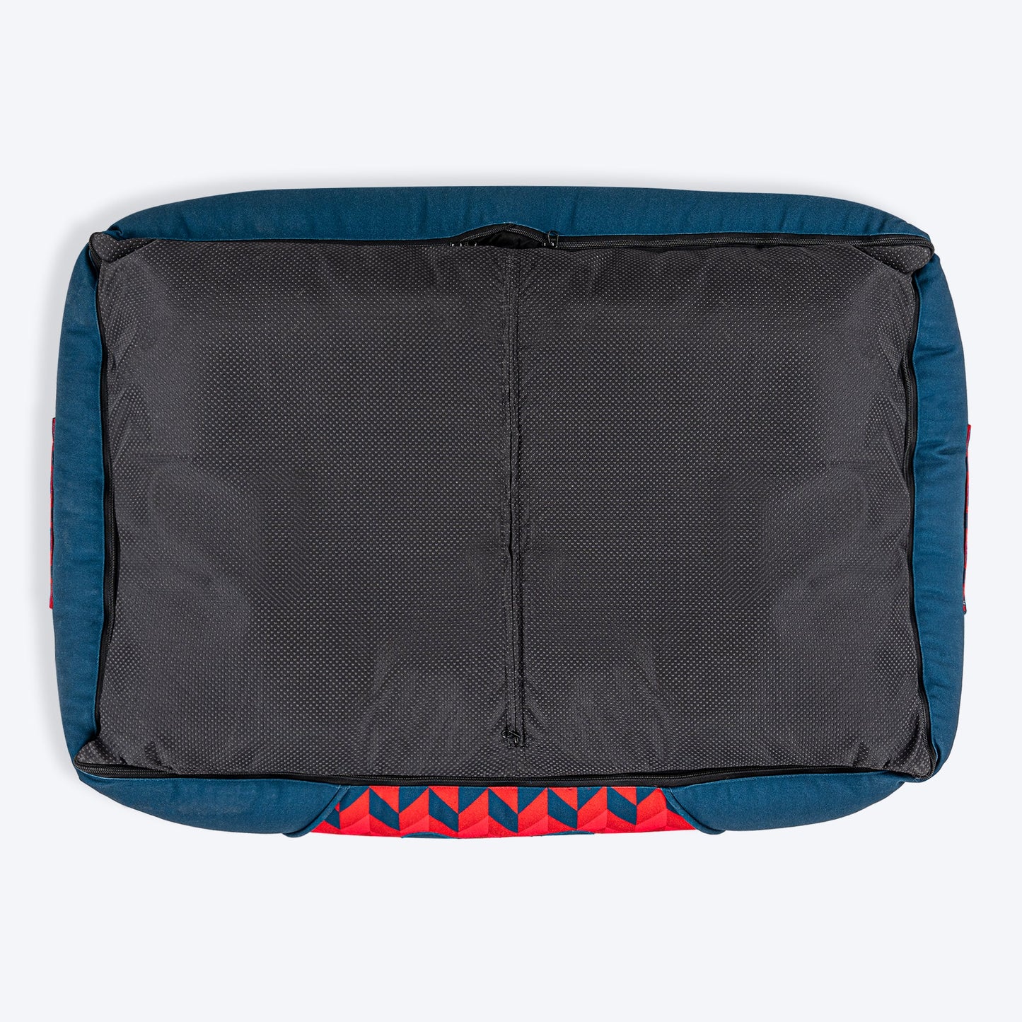 HUFT Personalised Geometric Groove  Lounger Bed For Dog - Navy Blue - Heads Up For Tails