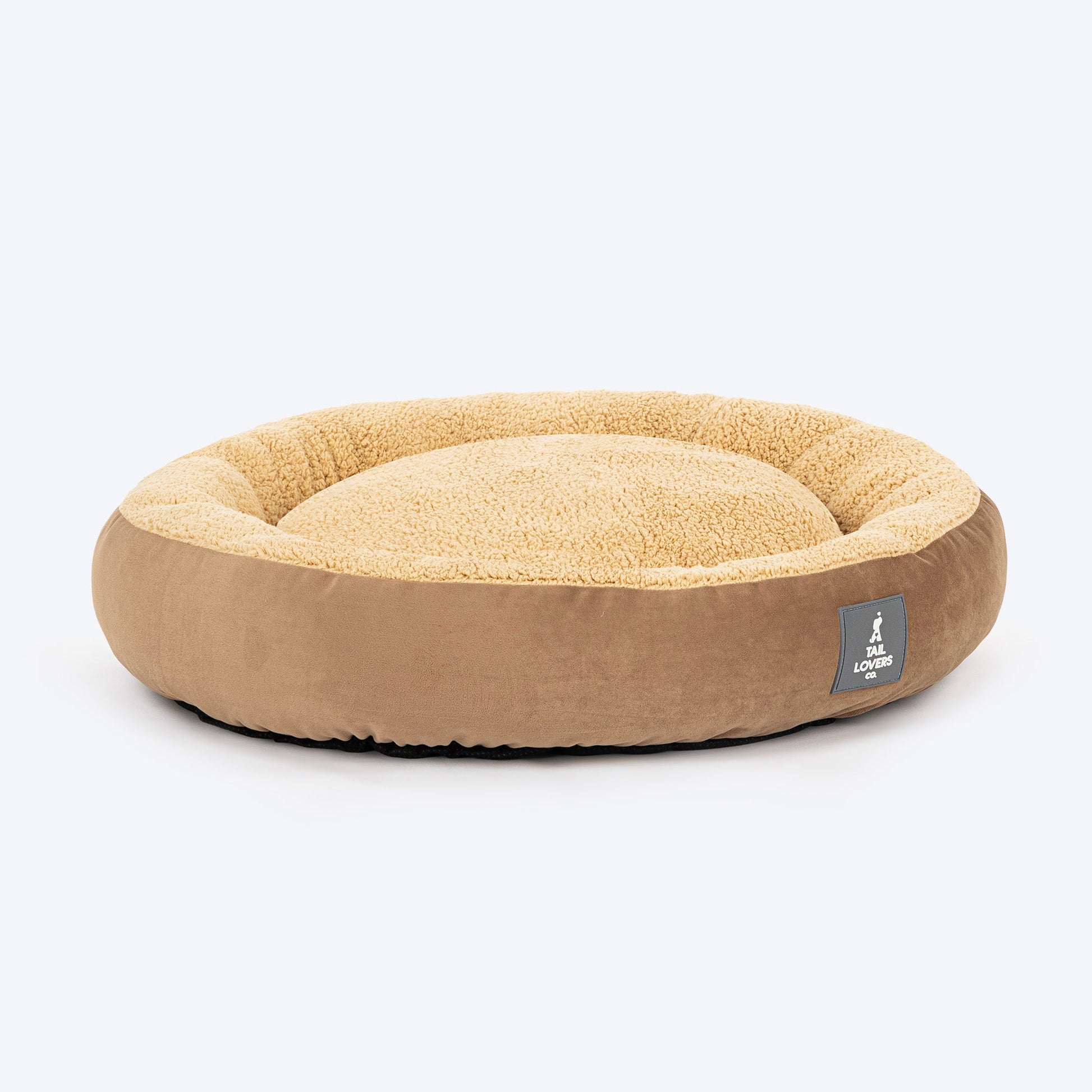 TLC Round Retreat Bed For Dog & Cat - Brown - Heads Up For Tails