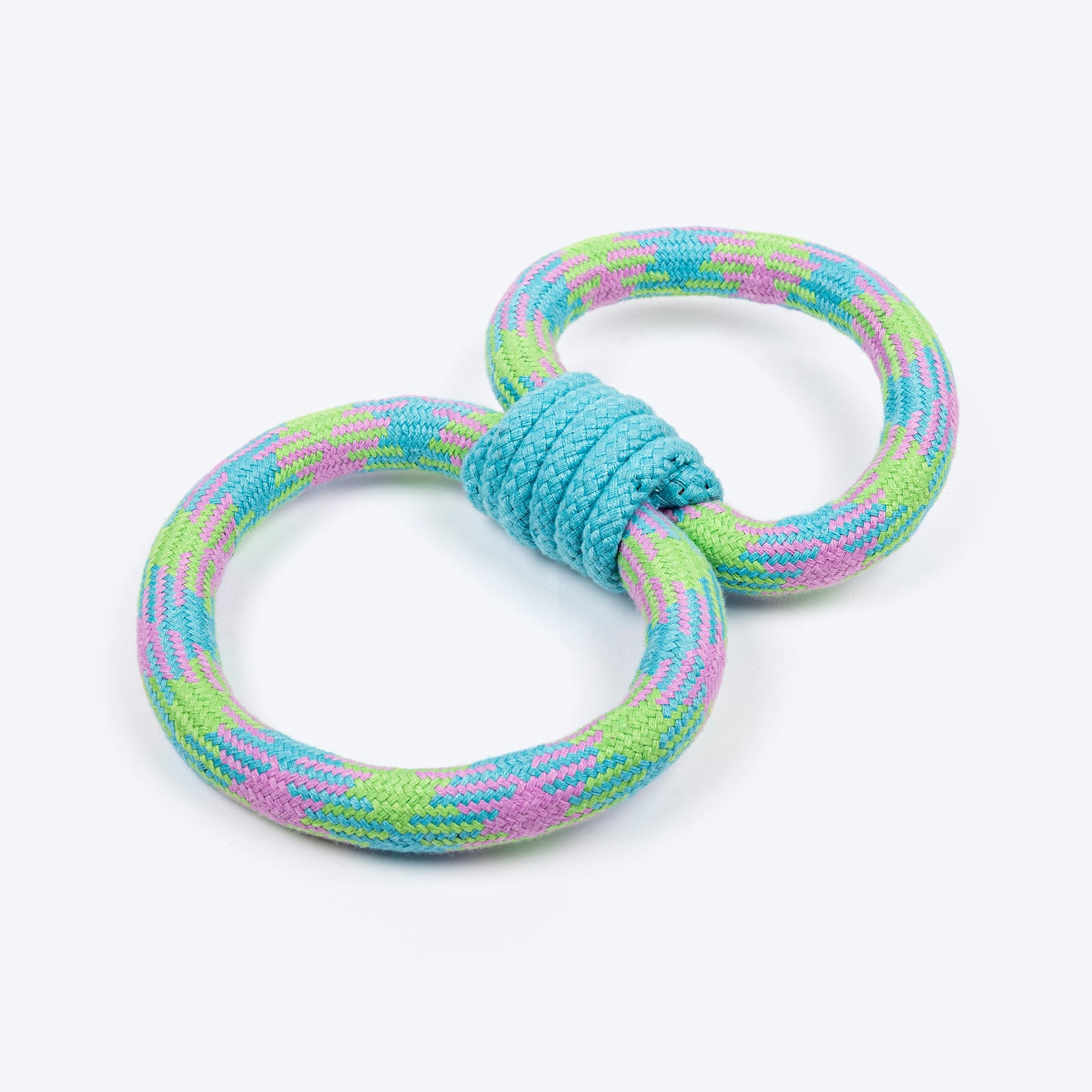 Dash Dog Double Tugger Rope Toy For Dog - Multicolor - Heads Up For Tails