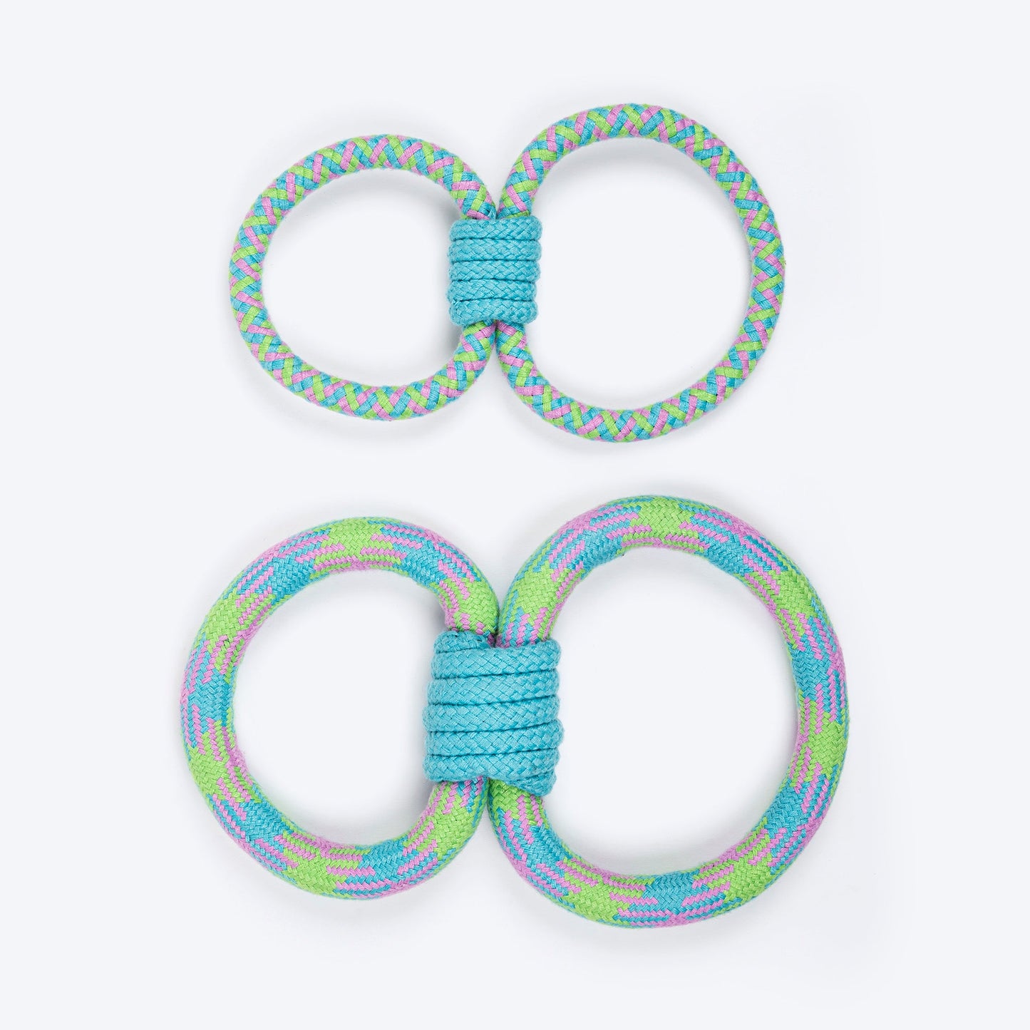 Dash Dog Double Tugger Rope Toy For Dog - Multicolor - Heads Up For Tails