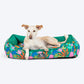 HUFT Rainbow Grove Lounger Dog Bed - Dark Green - Heads Up For Tails