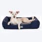HUFT Classic Lounger Dog Bed - Grey & Navy - Heads Up For Tails
