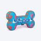 HUFT Personalised Summer Bloom Bone Cushion For Dog - Blue - Heads Up For Tails