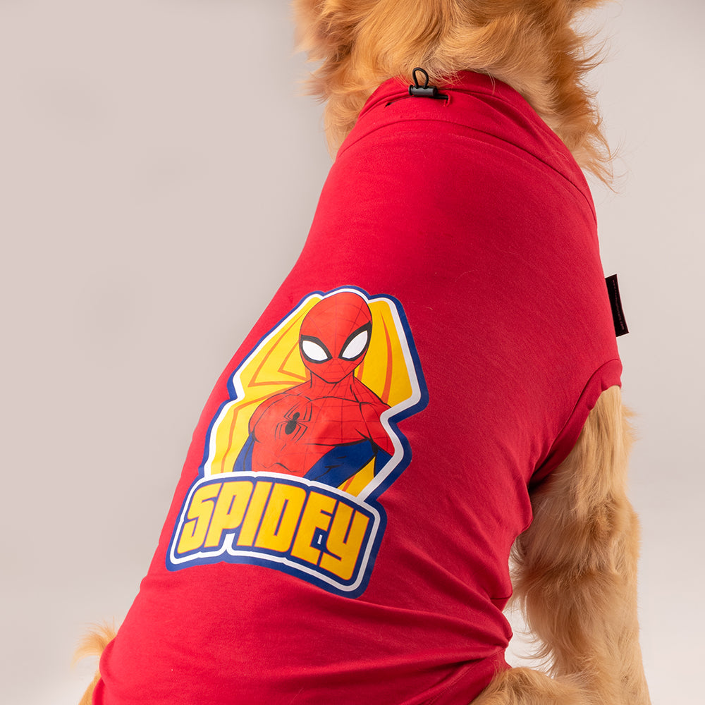 HUFT XÂ©Marvel T-Shirt For Dogs - Red - Heads Up For Tails