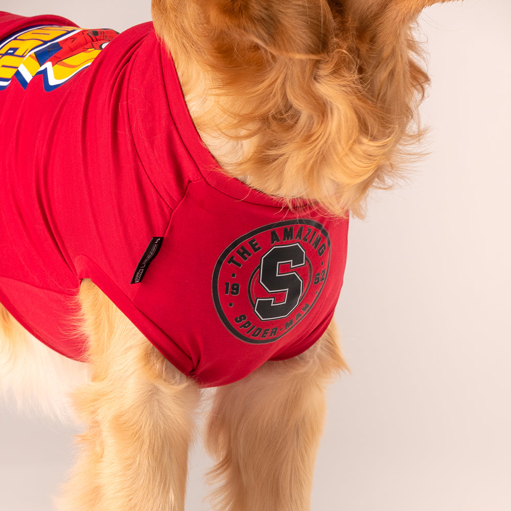 HUFT XÂ©Marvel T-Shirt For Dogs - Red - Heads Up For Tails