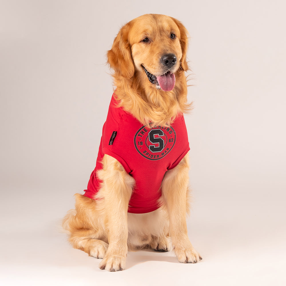 HUFT XÂ©Marvel T-Shirt For Dogs - Red - Heads Up For Tails