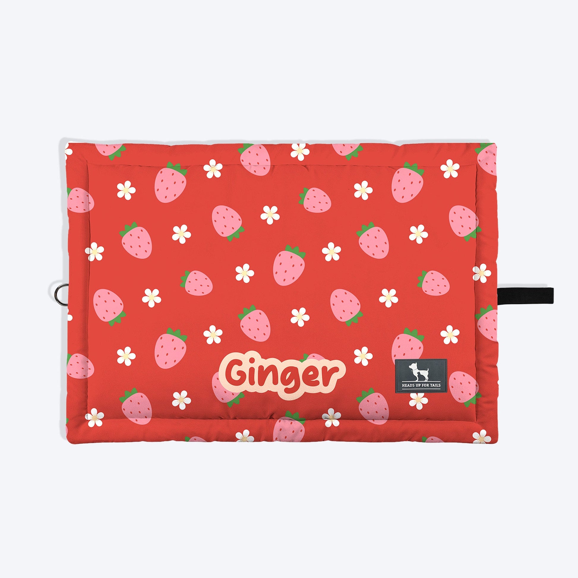 HUFT Personalised Berrylicious Mat For Dog & Cat - Red & Pink - Heads Up For Tails