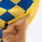 TLC Sunny Checks Sweater For Dog - Yellow & Blue - Heads Up For Tails