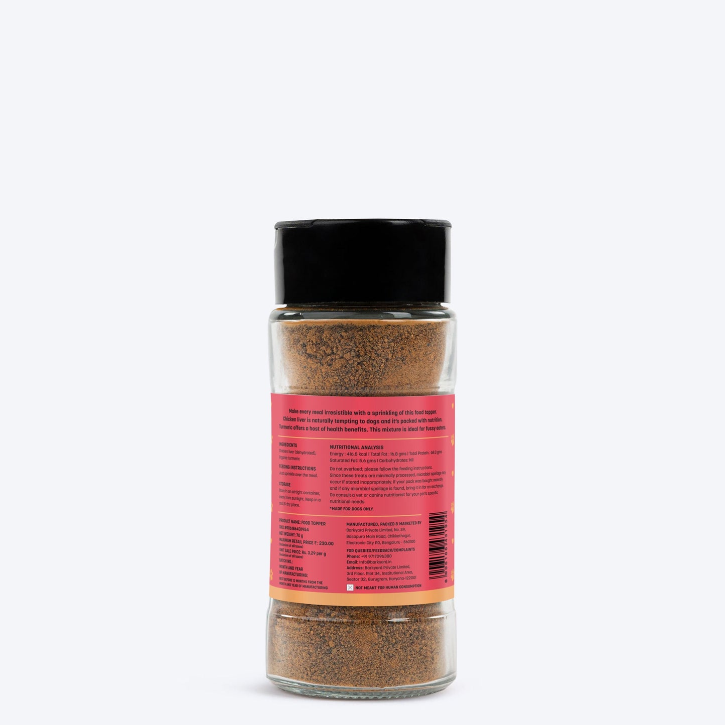 HUFT Food Topper Chicken Liver with Organic Turmeric For Dog - Heads Up For Tails