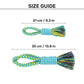 Dash Dog Toss 'n Twirl Rope Toy For Dog - Blue & Yellow - Heads Up For Tails