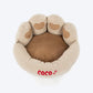 HUFT Personalised Paw Cuddle Cloud Bed For Cat & Puppy - Ivory & Brown - Heads Up For Tails