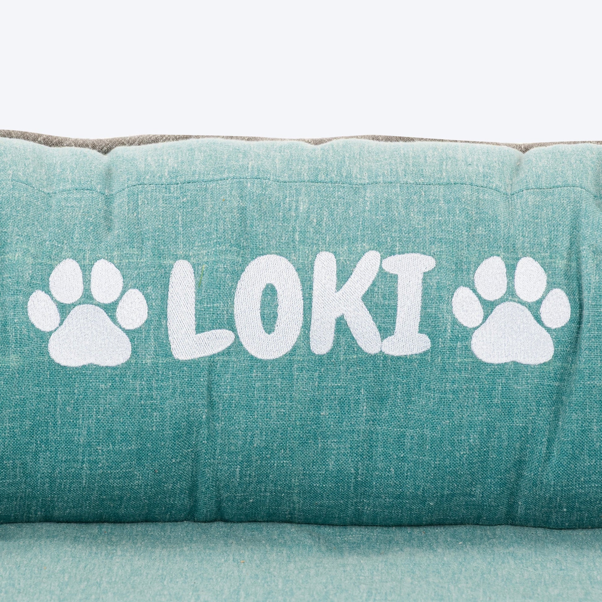 HUFT Personalised Warm Hug Orthopedic Sofa Bed For Dog - Blue - Heads Up For Tails