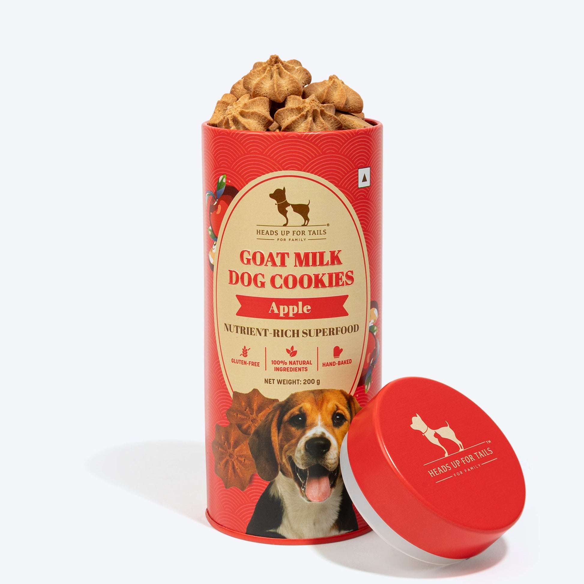 HUFT Goat Milk Dog Cookies - Apple - 200 g - Heads Up For Tails