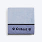 HUFT Cutest Microfiber Towel For Puppy & Kitten - Light Blue - Heads Up For Tails