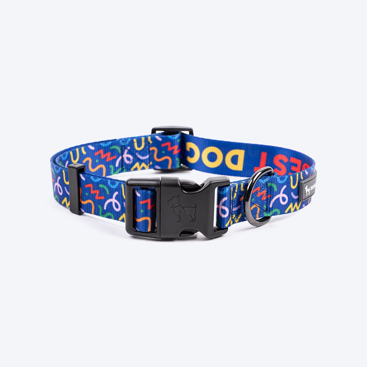 HUFT Scribble Dribble Collar For Dog - Blue - Heads Up For Tails