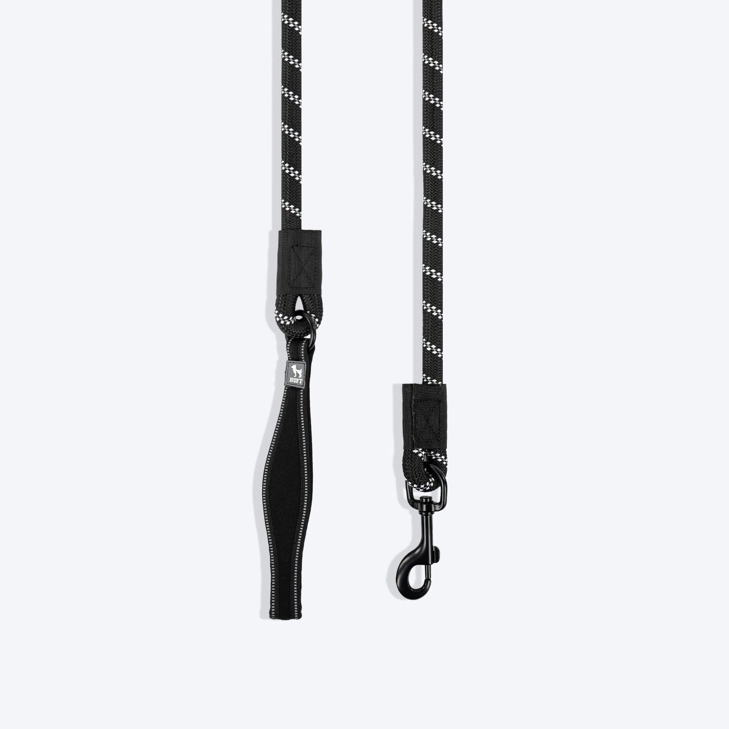 HUFT Classic Rope Leash For Dog - Black - 5 ft - Heads Up For Tails