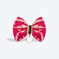 HUFT Leheriya Luxe Bowtie For Small Breed Dog - Pink - S - Heads Up For Tails