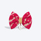 HUFT Leheriya Luxe Bowtie For Small Breed Dog - Pink - S - Heads Up For Tails