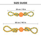 HUFT Tuggables Twisted Tug & Ball Rope Toy For Dog - Yellow & Orange - Heads Up For Tails
