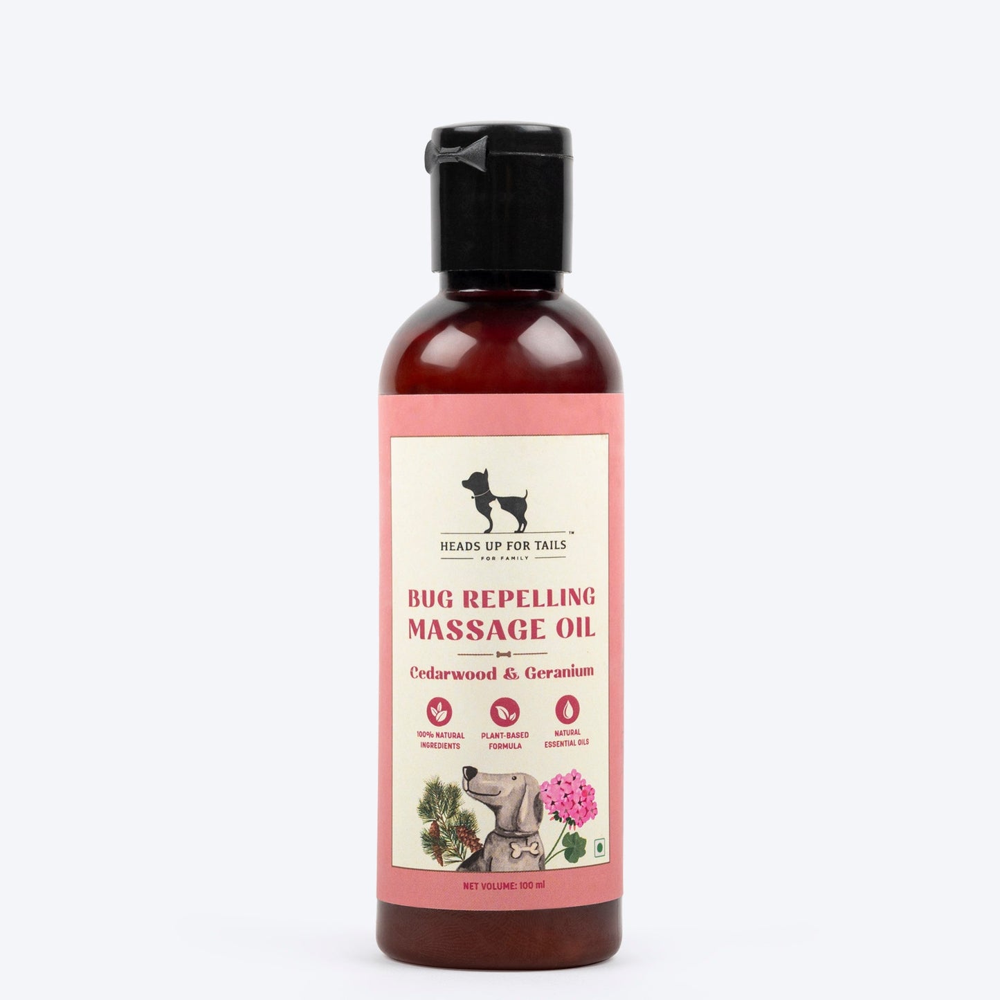 HUFT Bug Repelling Massage Oil For Adult Dogs & Pups - 100 ml - Heads Up For Tails