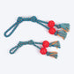 HUFT Tuggables Twin Tossers Rope Toy For Dog - Blue & Red - Heads Up For Tails