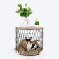 HUFT Purrfect Hideaway Multifunctional Table With Bedding For Cat - Brown - Heads Up For Tails