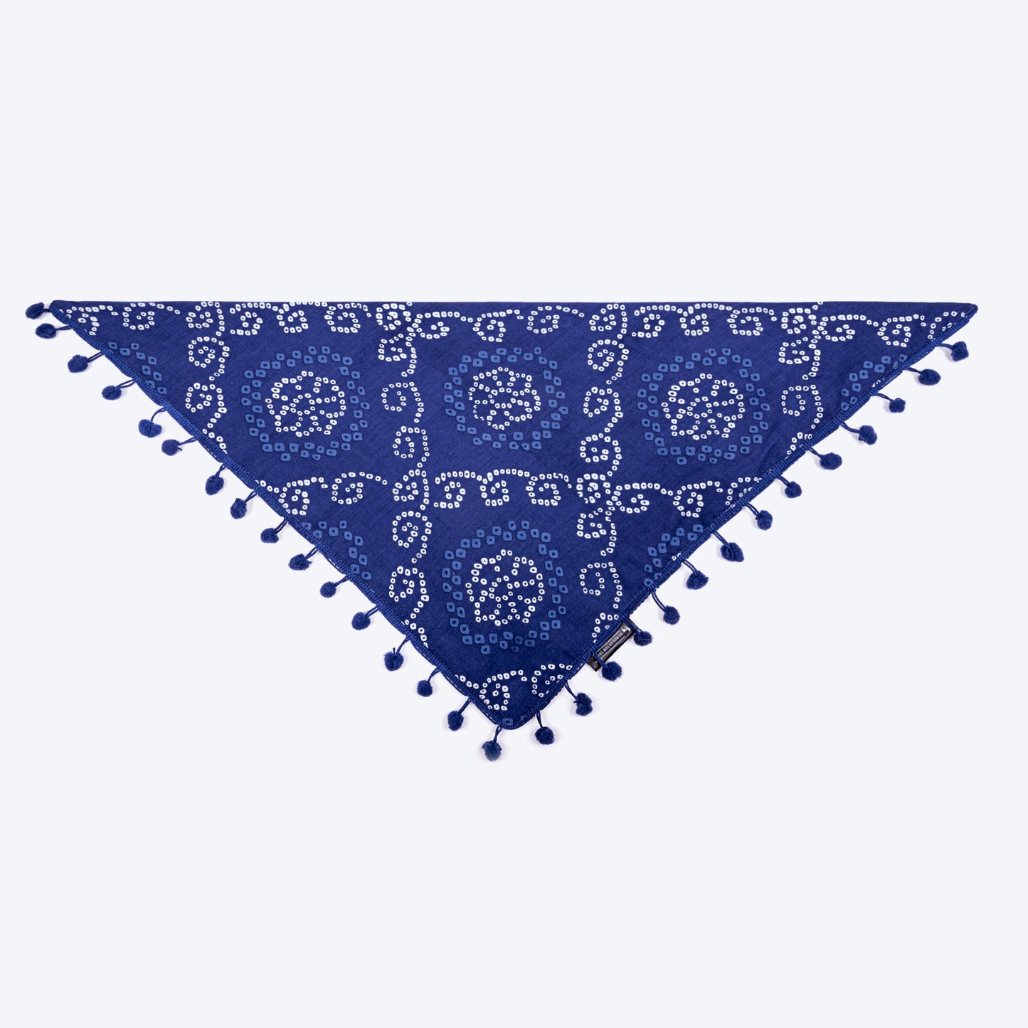 HUFT Bandhani Breeze Knot Bandana For Dog - Blue - Heads Up For Tails