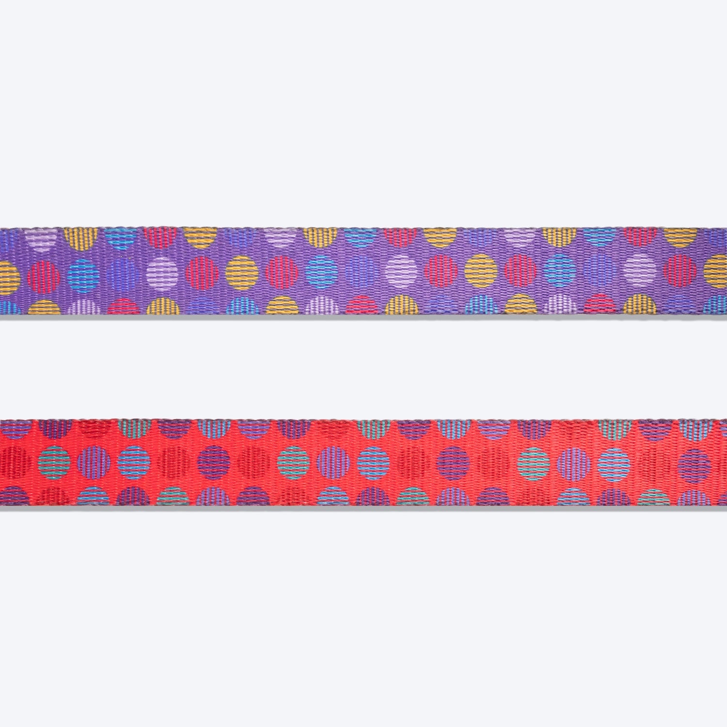 Dash Dog Circle Printed Leash - Violet & Red - Heads Up For Tails