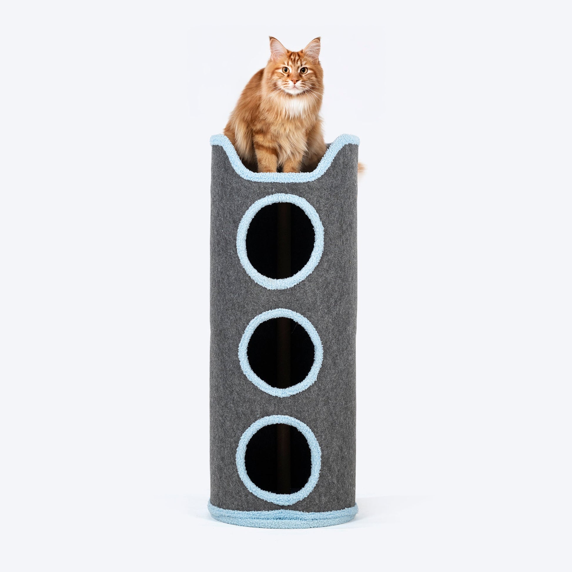 HUFT Meow Mansion Cat Tower For Cats - Grey - Heads Up For Tails