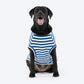 HUFT Best Dog Striped T-Shirt For Dog - Navy Blue & White - Heads Up For Tails