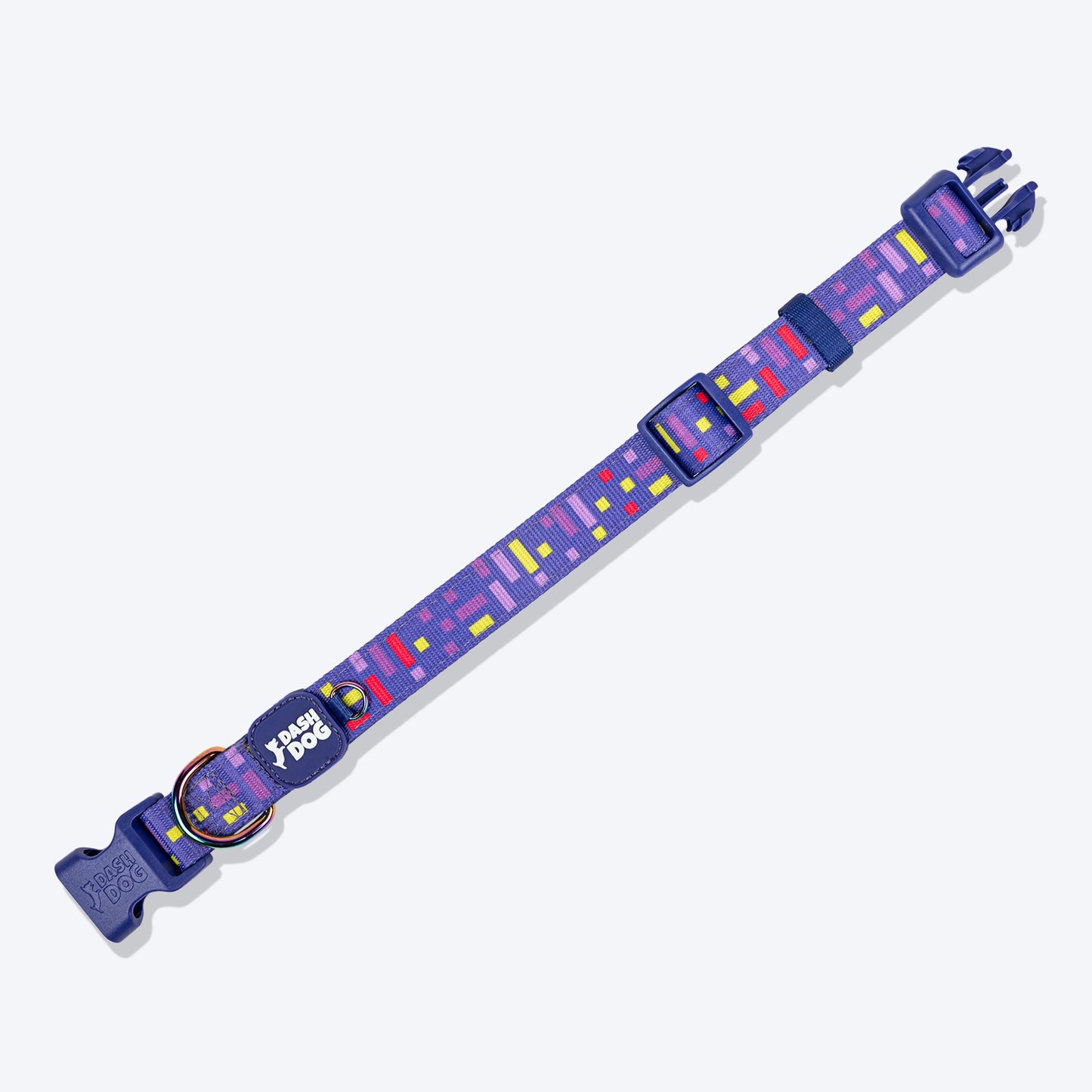 Dash Dog Pixel Padded Collar For Dog - Purple - Heads Up For Tails