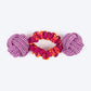 Dash Dog Double Trouble Bungee Rope Toy For Dog - Pink - Heads Up For Tails