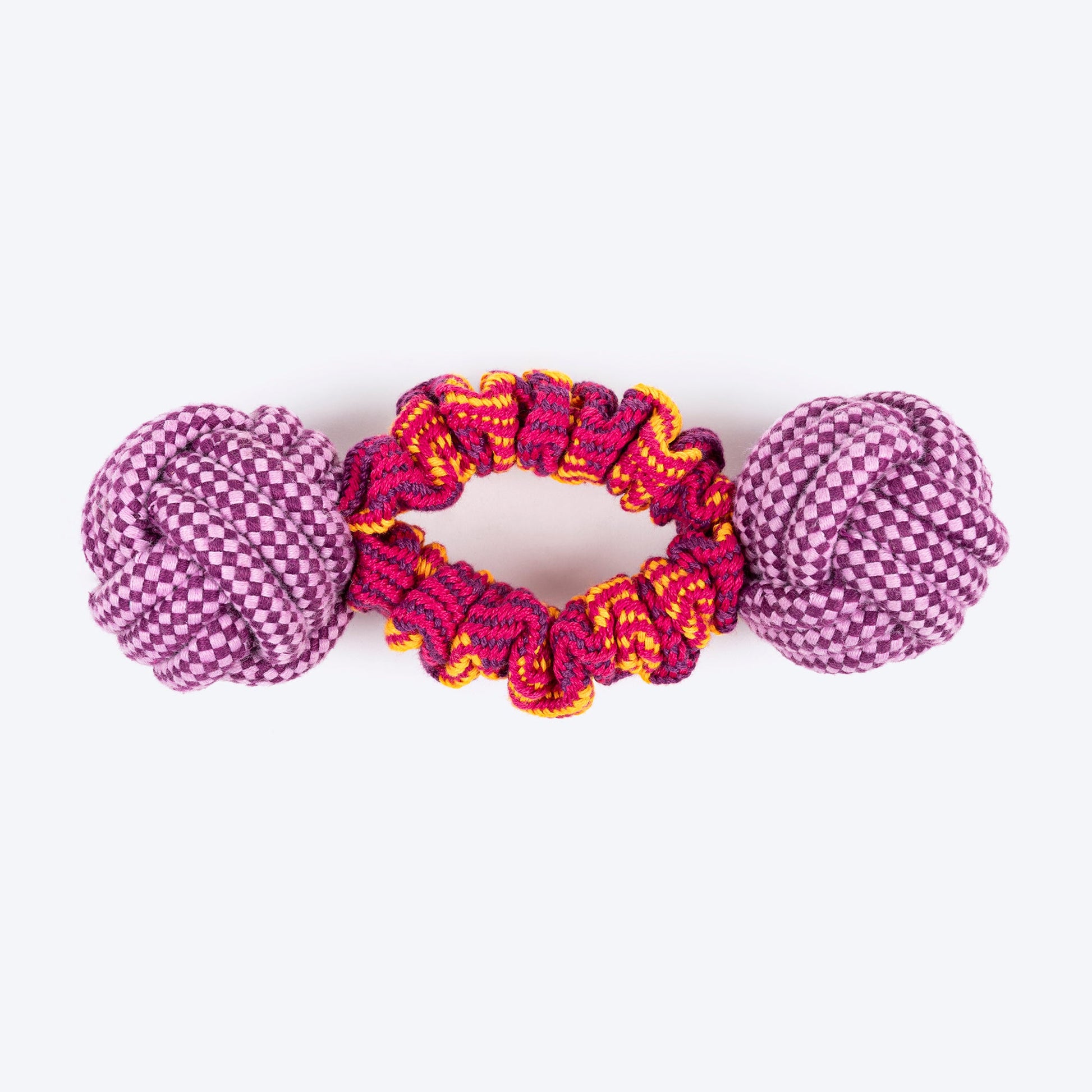 Dash Dog Double Trouble Bungee Rope Toy For Dog - Pink - Heads Up For Tails
