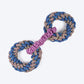 Dash Dog Double Donut Bungee Rope Toy For Dog - Blue - Heads Up For Tails