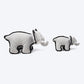 Dash Dog Crinkly Elephant Plush Toy for Dog - Grey - Heads Up For Tails