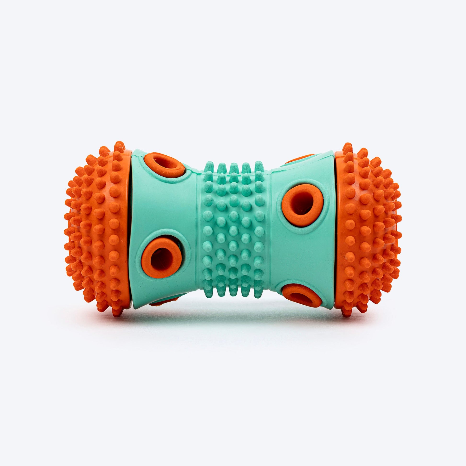 Dash Dog Dumbbell Treat Chew Toy For Dog - Blue & Orange - Heads Up For Tails