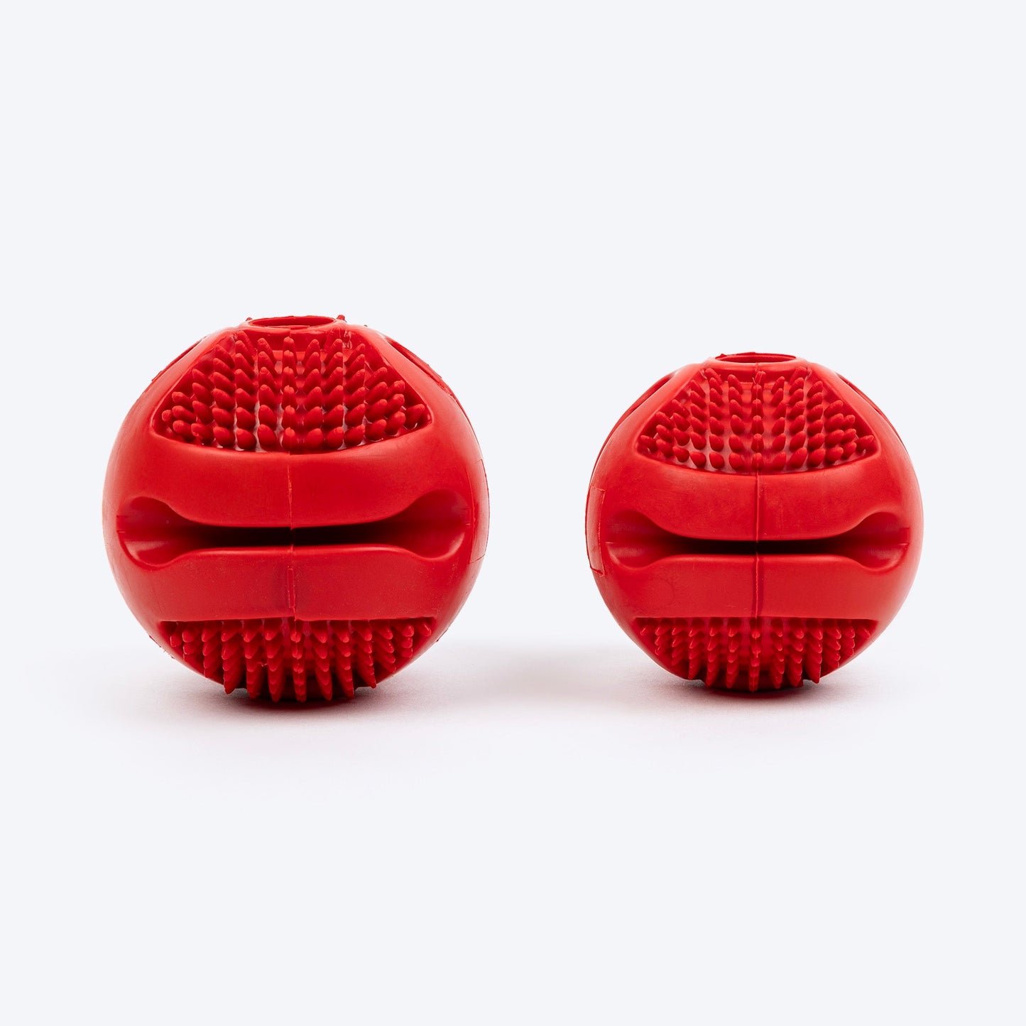 Dash Dog Spikey Snacker Chew Ball Dog Toy - Red - Heads Up For Tails