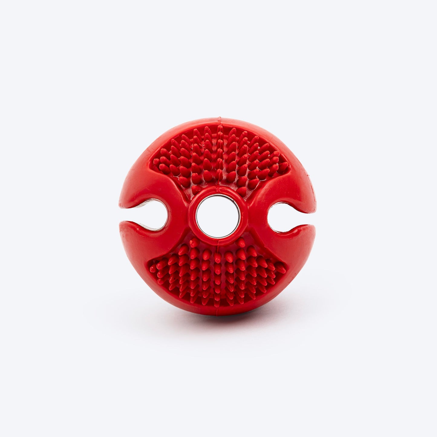 Dash Dog Spikey Snacker Chew Ball Dog Toy - Red - Heads Up For Tails