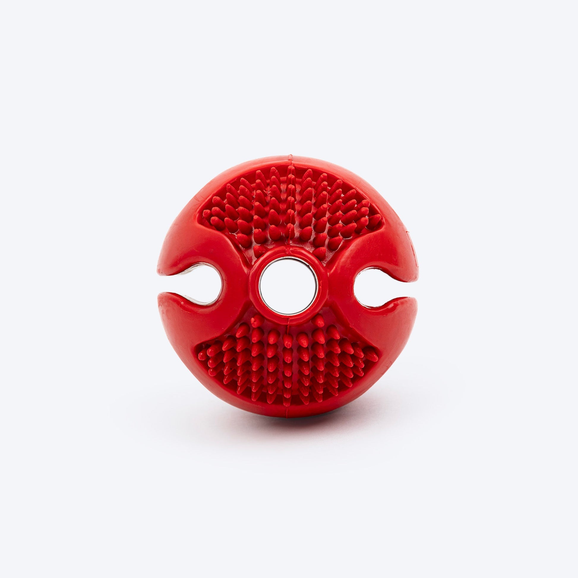 Dash Dog Spikey Snacker Chew Ball Dog Toy - Red - Heads Up For Tails