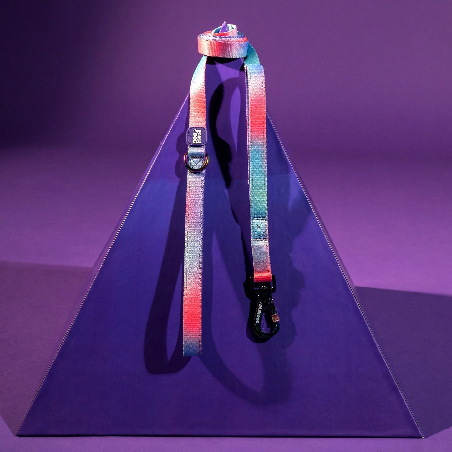 Dash Dog Flow Print Leash - Violet & Red - Heads Up For Tails