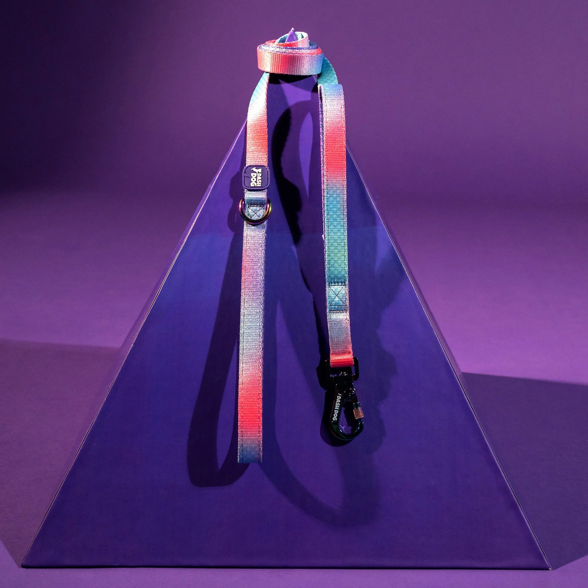 Dash Dog Flow Print Leash - Violet & Red - Heads Up For Tails