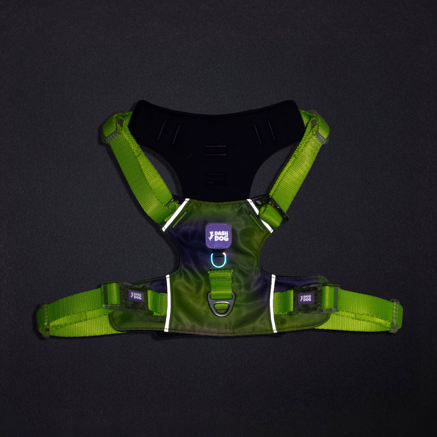 Dash Dog Neon Fusion Outdoor Ease Harness For Dog - Neon Gree_12
