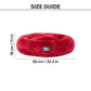 HUFT Snuggle Sphere Donut Bed For Dog & Cat - Red - Heads Up For Tails
