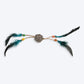 GiGwi Eco Line Catch And Scratch Cat Toy With Rattle Wood Green Feathers - Heads Up For Tails