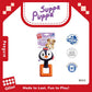 GiGwi Suppa Puppa Pengiun With Squeaker Inside Dog Toy - Small - Heads Up For Tails