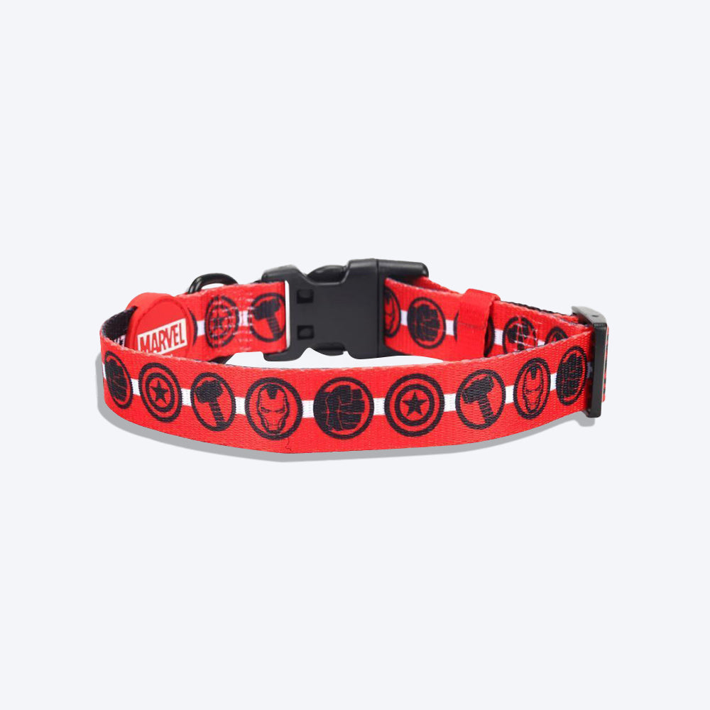 HUFT XÂ©Marvel Avengers Red Dog Collar - Heads Up For Tails