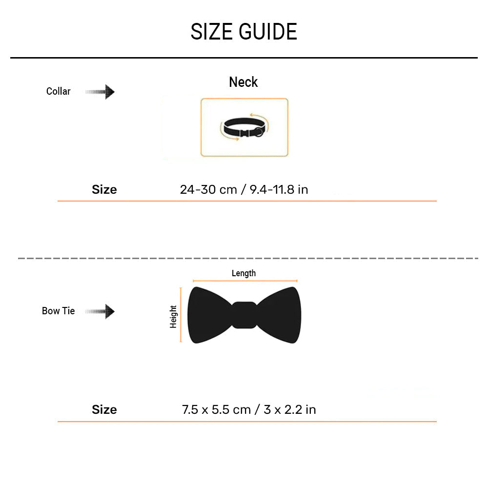 HUFT Brocade Dazzle Bow Tie With Strap For Cat - Purple - Heads Up For Tails
